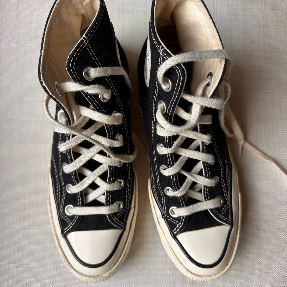 Chuck â70 Converse, Black High-Top Sneakers / Womenâs 7 - Picture 3 of 5